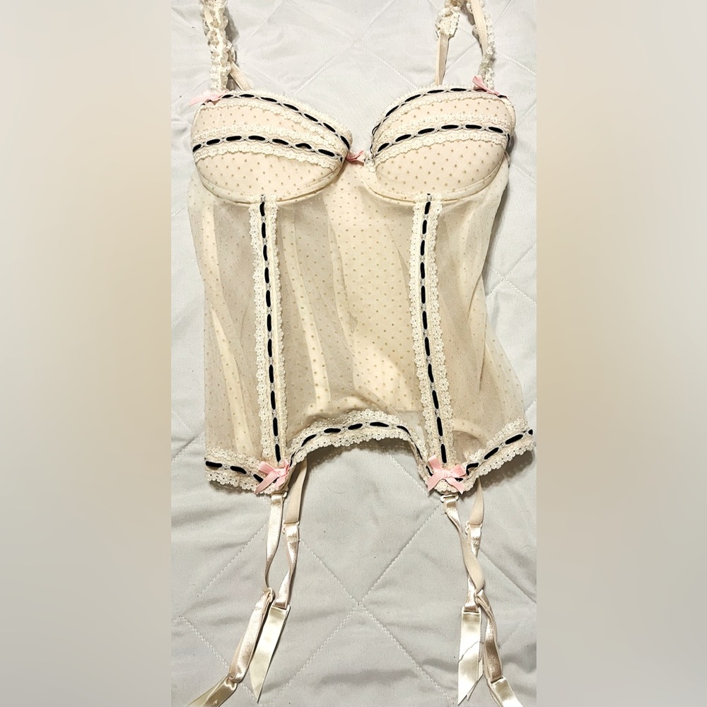 Victoria’s Secret Sexy Little Things Corset Lingerie Pink Women’s Small 36B